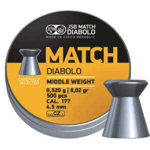 Diabolky JSB Match Middle weight 4,52mm 500ks